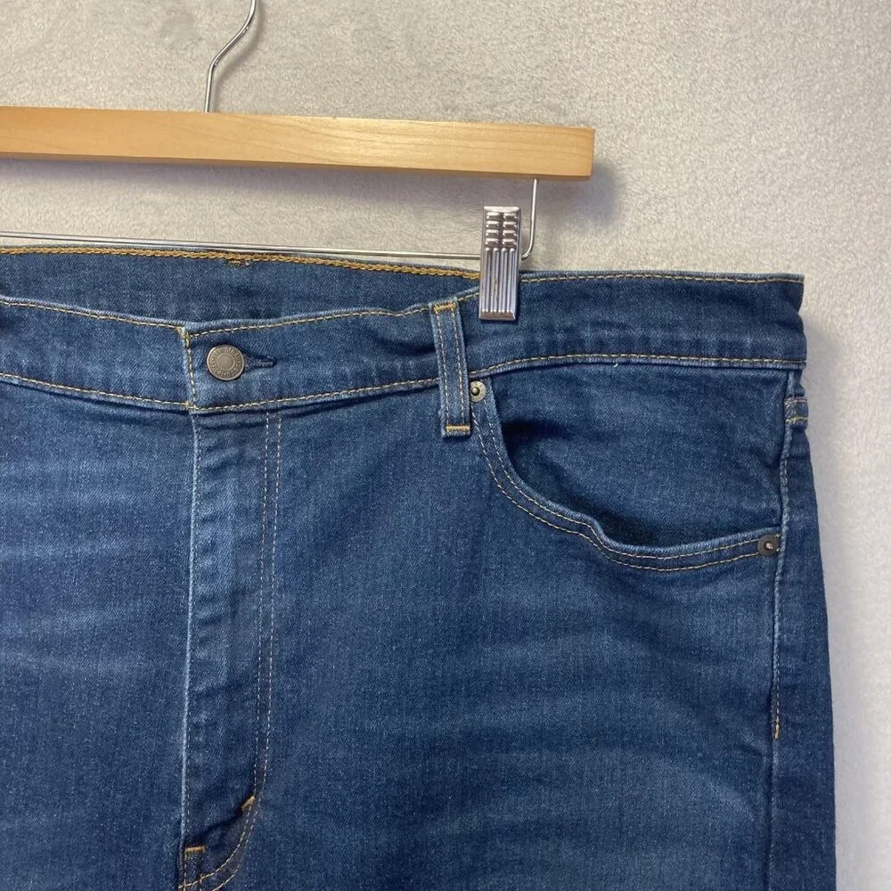 Levis 505 Jeans Mens 40x27 Blue Stretch Denim Straight Leg Regular Fit Waterless
